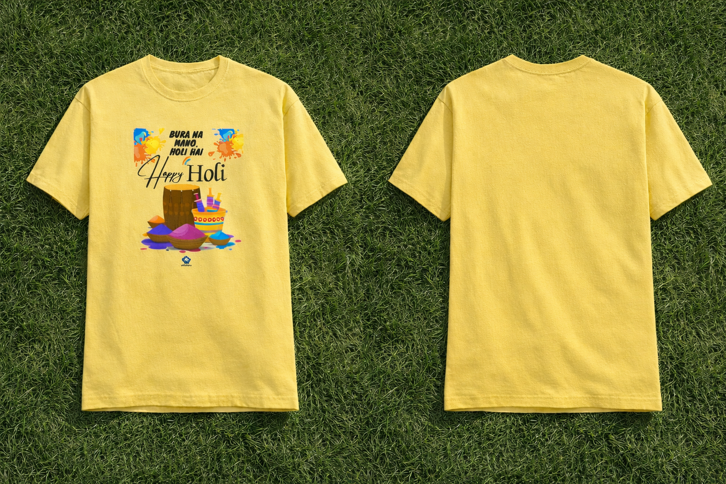 🎨 Happy Holi Special Unisex Classic Crew T-Shirt | 100% Cotton | Festive Color Splash Design