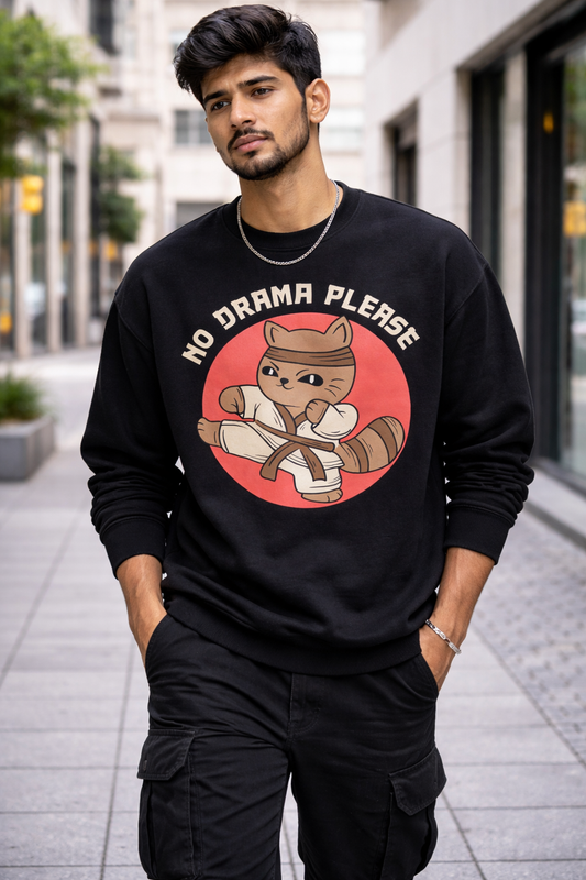 NO DRAMA™ Peace Mode Sweatshirt 🐱🥋