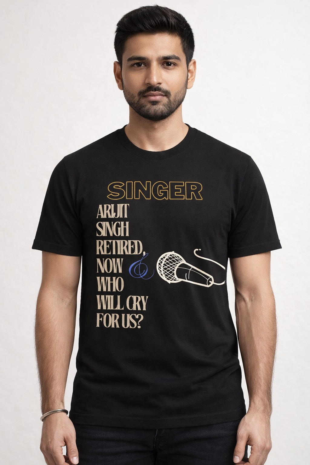 Singer Arijit Retired – Statement Graphic Unisex Cotton T-Shirt