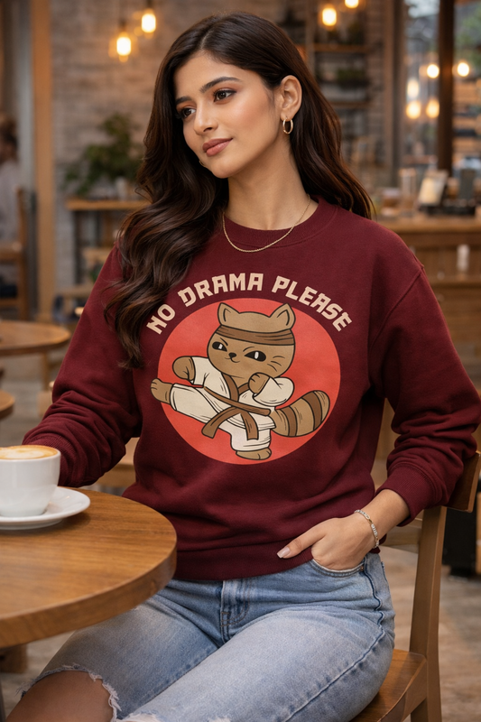NO DRAMA™ Peace Mode Sweatshirt 🐱🥋