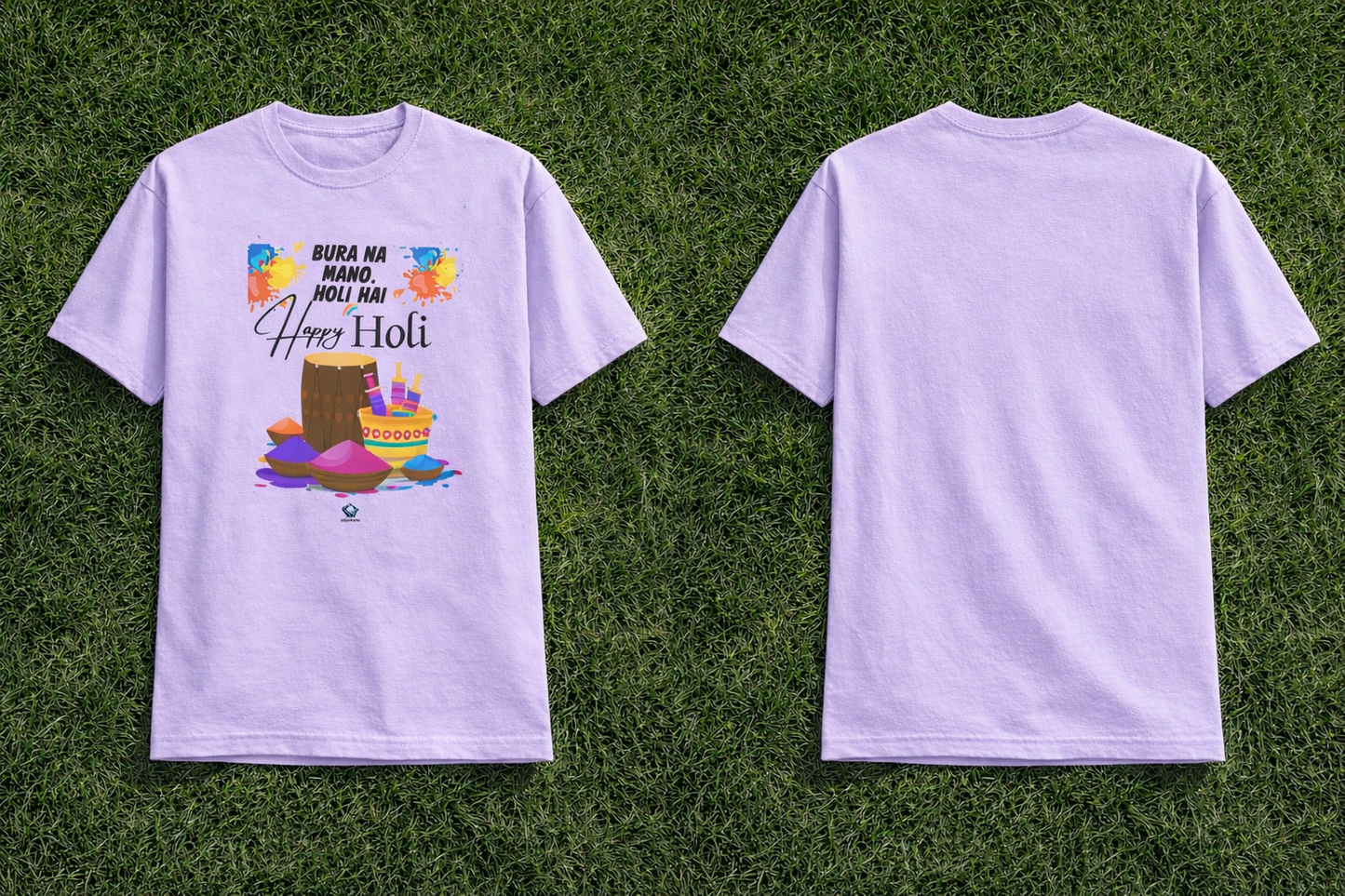 🎨 Happy Holi Special Unisex Classic Crew T-Shirt | 100% Cotton | Festive Color Splash Design