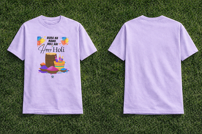 🎨 Happy Holi Special Unisex Classic Crew T-Shirt | 100% Cotton | Festive Color Splash Design